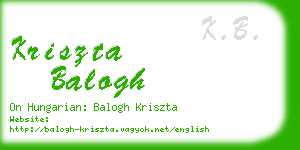 kriszta balogh business card